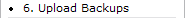 6. Upload Backups