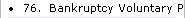 76.  Bankruptcy Voluntary Petition