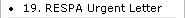 19. RESPA Urgent Letter